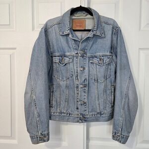 Levis Denim Trucker Jacket Light Wash Blue Vintage Mens Small 90s Style